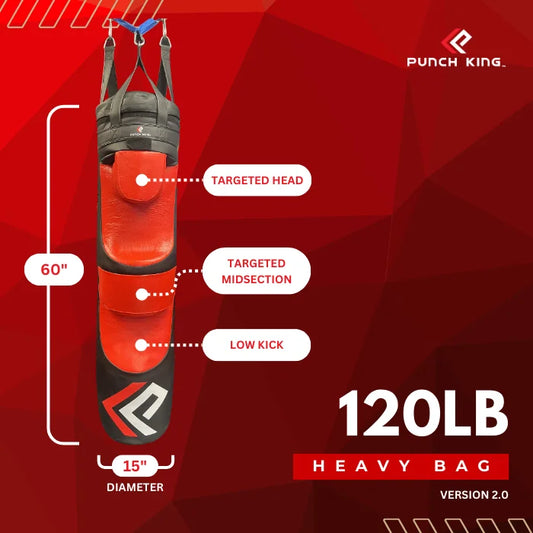 5Ft - 120lb Punch King Heavy Punching Bag V2.0